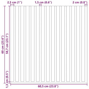 vidaXL Πάνελ τοίχου 2 τμχ. 60,5 x 60 εκ. Καφέ