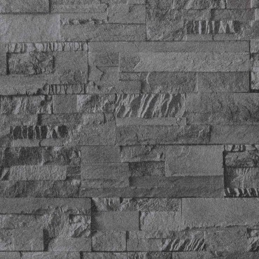 vidaXL 3D Ταπετσαρία Πέτρας Μαύρο 10 x 0,53 μ Μη Υφασμένο Ύφασμα