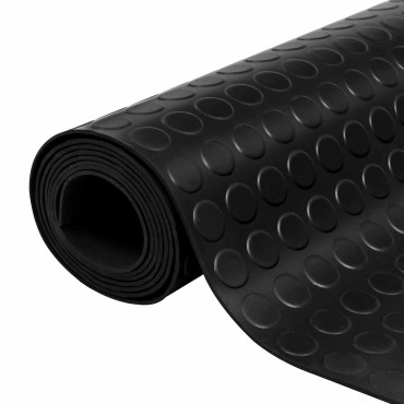 vidaXL Μάτ δαπέδου Μαύρο 1 x 5 m Λάστιχο