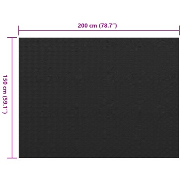 vidaXL Μάτ δαπέδου Μαύρο 1,5 x 2 m Λάστιχο