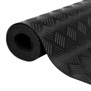 vidaXL Μάτ δαπέδου Μαύρο 1,5 x 4 m Λάστιχο