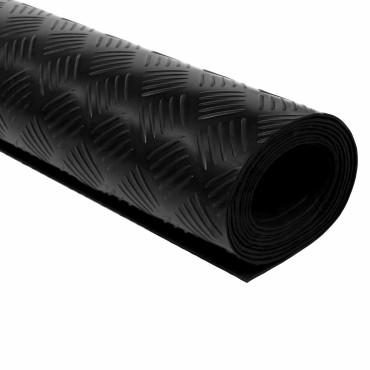 vidaXL Μάτ δαπέδου Μαύρο 1,5 x 4 m Λάστιχο