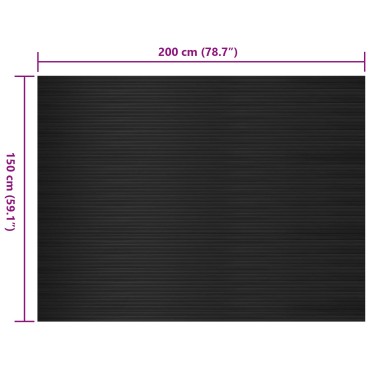 vidaXL Μάτ δαπέδου Μαύρο 1,5 x 2 m Λάστιχο