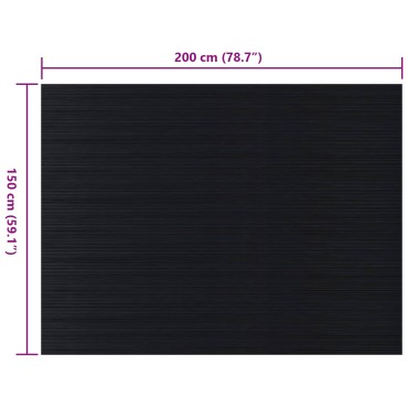 vidaXL Μάτ δαπέδου Μαύρο 1,5 x 2 m Λάστιχο