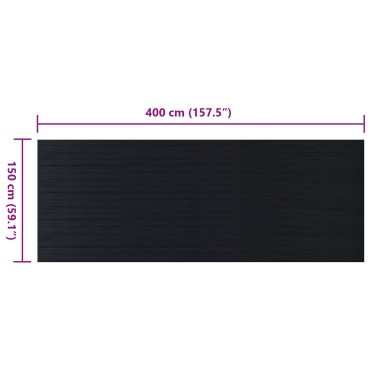 vidaXL Μάτ δαπέδου Μαύρο 1,5 x 4 m Λάστιχο