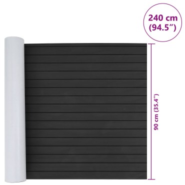 vidaXL Ματ Σκάφους Ριγέ Σκούρο Γκρι και Μαύρο 240 x 90 εκ EVA