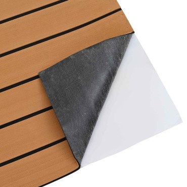 vidaXL Ματ Σκάφους Ριγέ Καφέ και Μαύρο 240 x 60 cm EVA