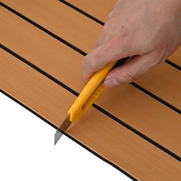 vidaXL Ματ Σκάφους Ριγέ Καφέ και Μαύρο 240 x 60 cm EVA