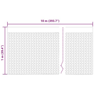 vidaXL Κυματοειδές Φύλλο Αποχέτευσης Μαύρο 1 x 10 m HDPE