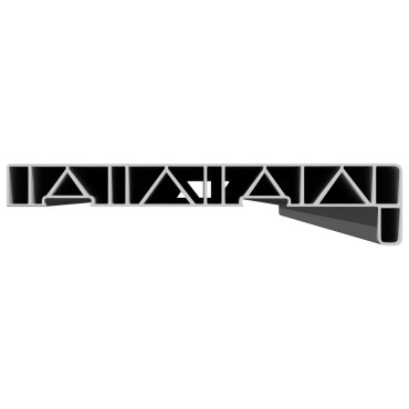 vidaXL Σαβανωτό Παραθύρου Λευκό 120 x 20 x 4,5 εκ PVC