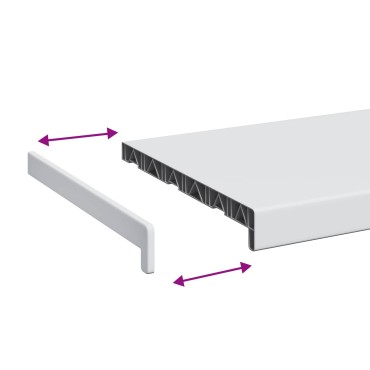 vidaXL Σαβανωτό Παραθύρου Λευκό 160 x 35 x 4,5 εκ PVC