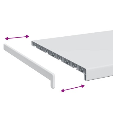 vidaXL Σαβανωτό Παραθύρου Λευκό 160 x 40 x 4,5 εκ PVC
