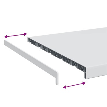 vidaXL Σαβανωτό Παραθύρου Λευκό 160 x 50 x 4,5 εκ PVC