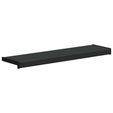 vidaXL Σαβανωτό Παραθύρου Μαύρο με ξύλινη υφή 60 x 20 x 4,5 εκ PVC