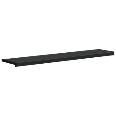 vidaXL Σαβανωτό Παραθύρου Μαύρο με ξύλινη υφή 160 x 30 x 4,5 εκ PVC
