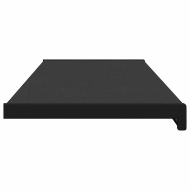 vidaXL Σαβανωτό Παραθύρου Μαύρο με ξύλινη υφή 140 x 35 x 4,5 εκ PVC