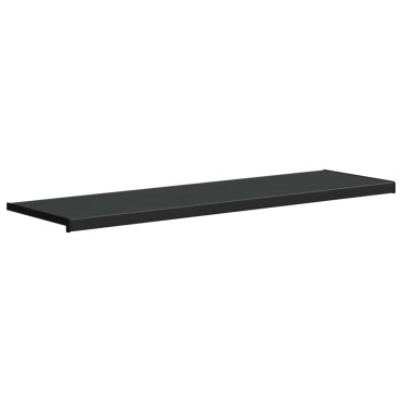 vidaXL Σαβανωτό Παραθύρου Μαύρο με ξύλινη υφή 120 x 40 x 4,5 εκ PVC
