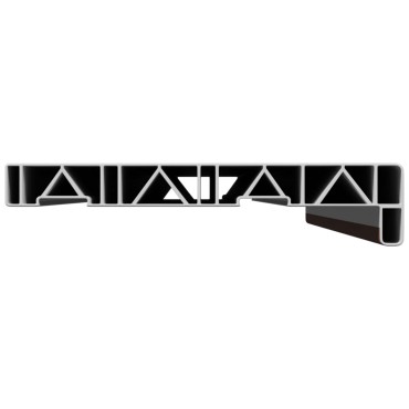 vidaXL Σαβανωτό Παραθύρου Καφέ ξύλο 60 x 20 x 4,5 εκ PVC