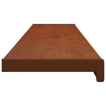 vidaXL Σαβανωτό Παραθύρου Καφέ ξύλο 140 x 20 x 4,5 εκ PVC