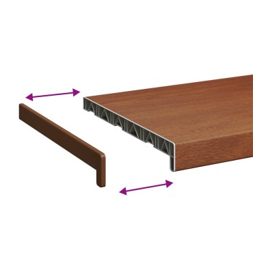 vidaXL Σαβανωτό Παραθύρου Καφέ ξύλο 140 x 30 x 4,5 εκ PVC