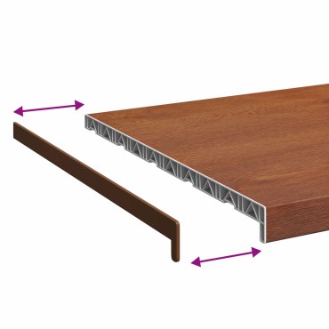 vidaXL Σαβανωτό Παραθύρου Καφέ ξύλο 160 x 50 x 4,5 εκ PVC