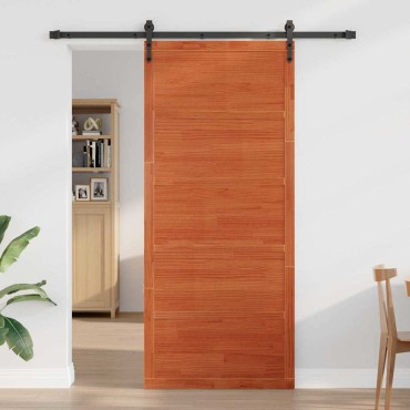 vidaXL Πόρτα αχυρώνα 80 x 2,5 x 208 εκ. Μασίφ Ξύλο Πεύκου