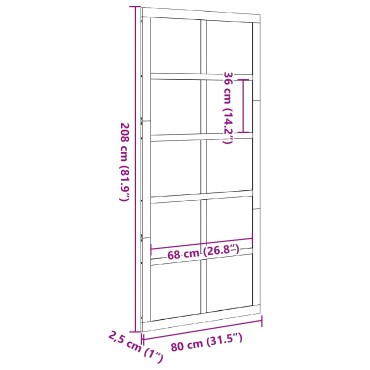 vidaXL Πόρτα αχυρώνα Κερί παλαίωσης 80 x 2,5 x 208 εκ.