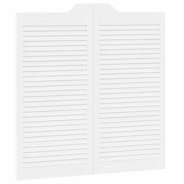 vidaXL Πόρτες Swing Λευκό 100 x 50 cm Μασίφ Ξύλο Πεύκου
