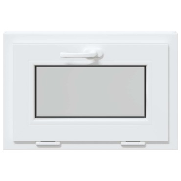 vidaXL Παράθυρο Κάτω Στρώματος RISOR 60 x 40 cm PVC και Γυαλί Λευκό