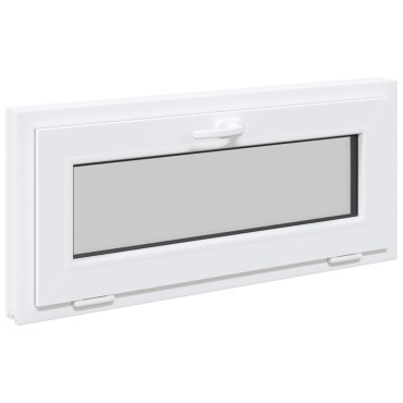 vidaXL Παράθυρο Κάτω Στρώματος RISOR 90 x 40 cm PVC και Γυαλί Λευκό
