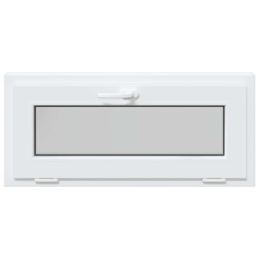 vidaXL Παράθυρο Κάτω Στρώματος RISOR 90 x 40 cm PVC και Γυαλί Λευκό