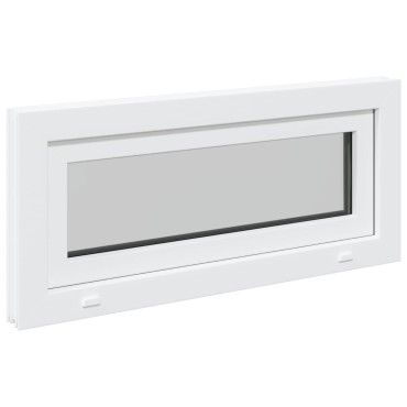 vidaXL Παράθυρο Κάτω Στρώματος RISOR 90 x 40 cm PVC και Γυαλί Λευκό