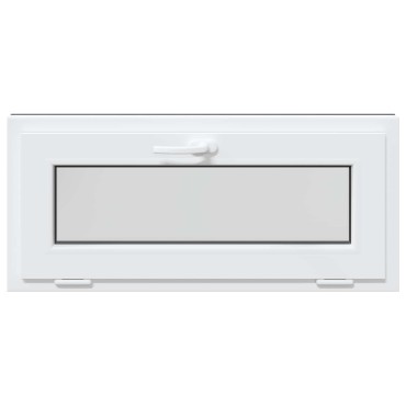 vidaXL Παράθυρο Κάτω Στρώματος RISOR 90 x 40 cm PVC και Γυαλί Ανθρακί