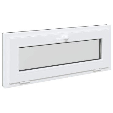 vidaXL Παράθυρο Κάτω Στρώματος RISOR 100 x 40 cm PVC και Γυαλί Ανθρακί