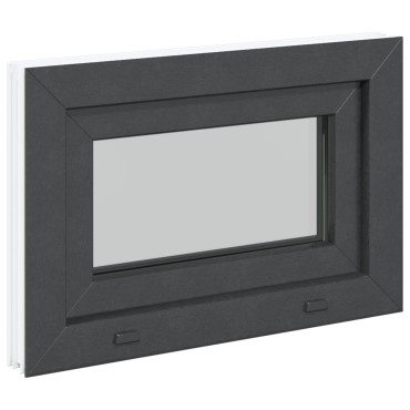 vidaXL Παράθυρο Κάτω Στρώματος RISOR 60 x 40 cm PVC και Γυαλί Ανθρακί