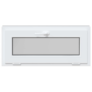 vidaXL Παράθυρο Κάτω Στρώματος RISOR 90 x 40 cm PVC και Γυαλί Ανθρακί