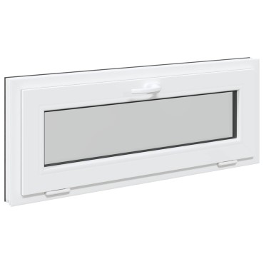 vidaXL Παράθυρο Κάτω Στρώματος RISOR 100 x 40 cm PVC και Γυαλί Ανθρακί