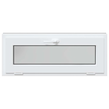 vidaXL Παράθυρο Κάτω Στρώματος RISOR 100 x 40 cm PVC και Γυαλί Ανθρακί