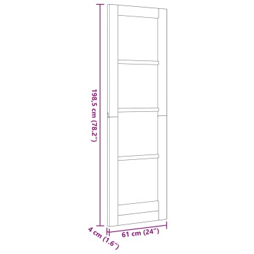 vidaXL Εσωτερική Πόρτα Λευκό 61 x 198,5 εκ. Κόντρα πλακέ