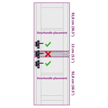 vidaXL Εσωτερική Πόρτα Λευκό 61 x 198,5 εκ. Κόντρα πλακέ