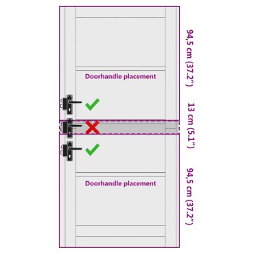 vidaXL Εσωτερική Πόρτα 93 x 202 cm Κόντρα πλακέ Φυσικό