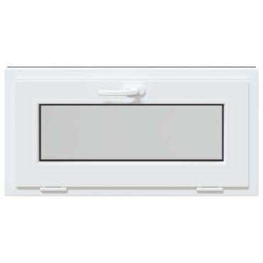 vidaXL Παράθυρο Κάτω Στρώματος RISOR 80 x 40 cm PVC και Γυαλί Ανθρακί