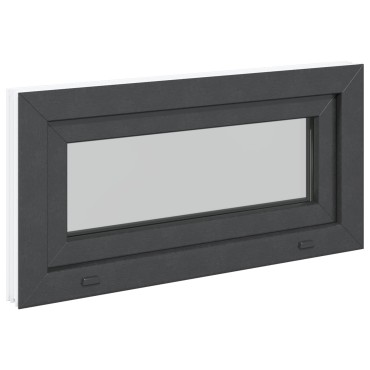 vidaXL Παράθυρο Κάτω Στρώματος RISOR 80 x 40 cm PVC και Γυαλί Ανθρακί