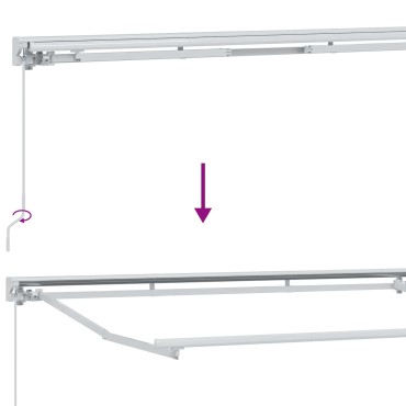 vidaXL Χειροκίνητο πλαίσιο τέντας με LED 4,5 x 3 μ
