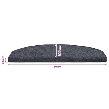 vidaXL Αυτοκόλλητα Ματ Σκαλοπατιών 15 τεμ. 80 x 24,5 x 3,5 εκ.