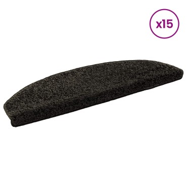vidaXL Αυτοκόλλητα Ματ Σκαλοπατιών 15 τμχ. 80 x 24,5 x 3,5 εκ. Ανθρακί