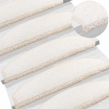 vidaXL Αυτοκόλλητα Ματ Σκαλοπατιών 15 τμχ. 80 x 24,5 x 3,5 εκ. Λευκό
