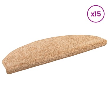 vidaXL Αυτοκόλλητα Ματ Σκαλοπατιών 15 τμχ. 80 x 24,5 x 3,5 εκ. Χρυσό