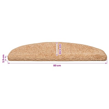 vidaXL Αυτοκόλλητα Ματ Σκαλοπατιών 15 τμχ. 80 x 24,5 x 3,5 εκ. Χρυσό