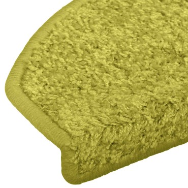vidaXL Αυτοκόλλητα Ματ Σκαλοπατιών 15 τμχ. 80 x 24,5 x 3,5 εκ. Πράσινο